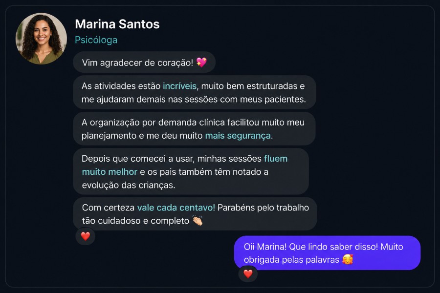 Depoimento de psicóloga